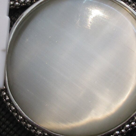 Grey Cat's Eye/Moonstone Cabochon Necklace, Rope chain, adjustable, Lariet - Picture 12 of 14